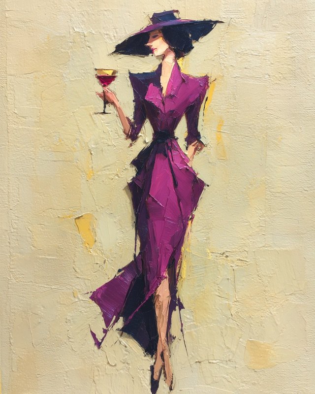 Expressive ink portrait of a confident woman captured in spare minimal brushstrokes